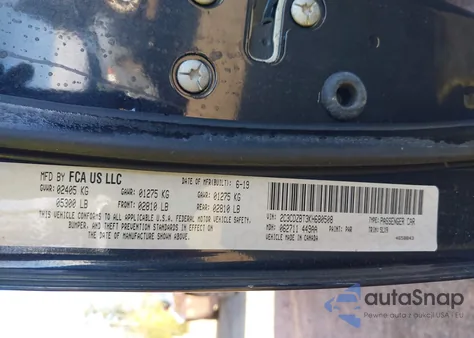 2019 Dodge Challenger R/T z USA, uszkodzony, nr VIN 2C3CDZBT3KH680508